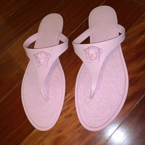 Versace Rubber Medusa Thong Sandal